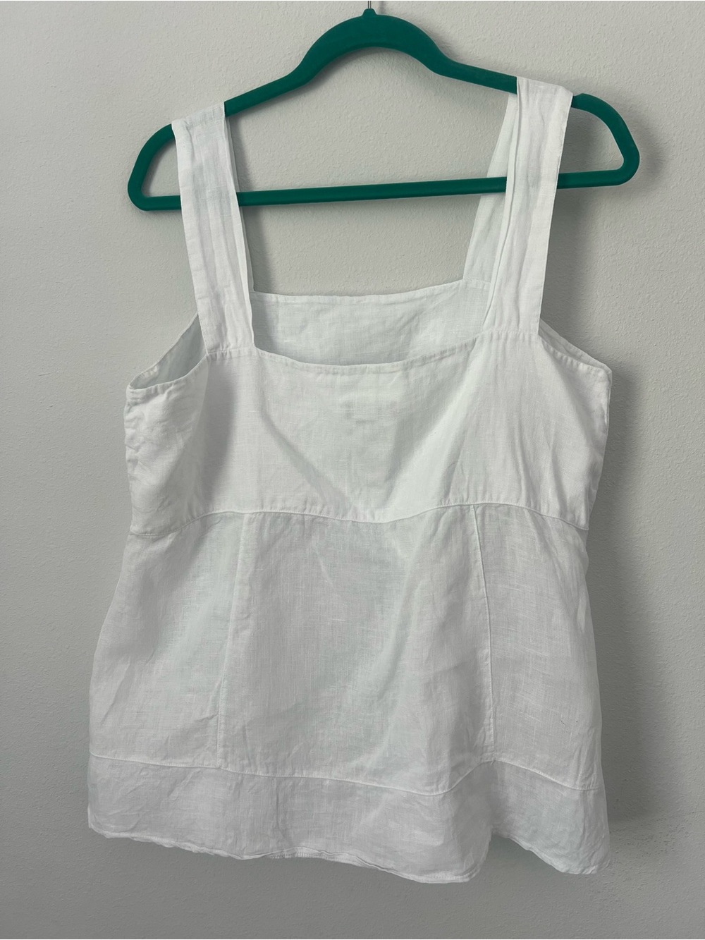 Francesca Bettini Made in Italy 100% Linen White Tank Top Size L - Picture 3 of 3
